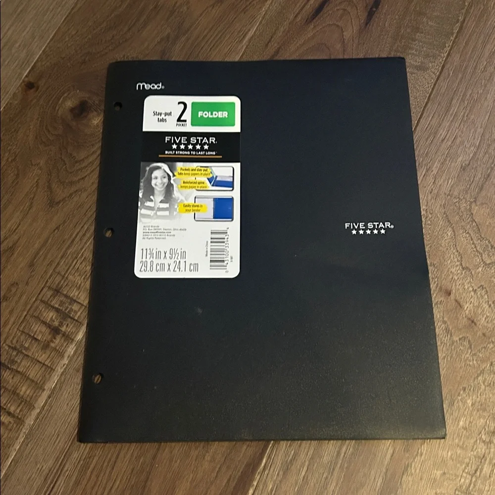 Mead 5-star lot.  3 folders, 3 spiral notebooks